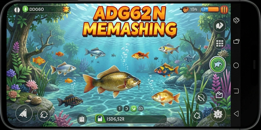 Gameplay ADG62 menunjukkan aksi memancing yang seru dan menegangkan.