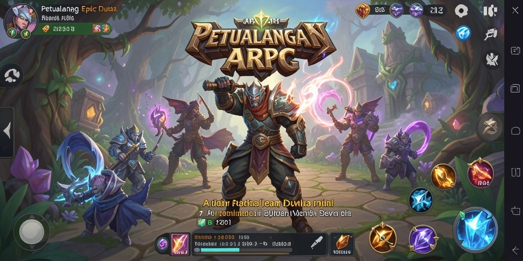 Gameplay mendebarkan dari API77 yang menunjukkan aksi pertempuran ARPG.