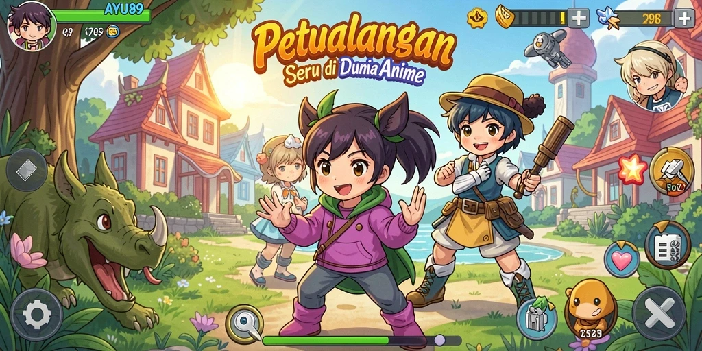 Tangkapan layar menampilkan pertarungan seru dalam AYU89.