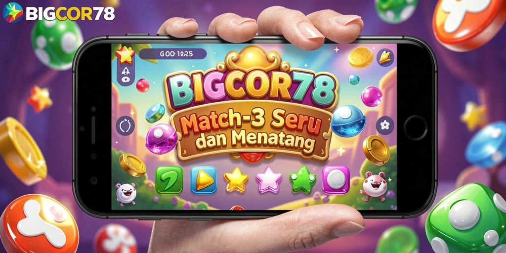 Tangkapan layar menampilkan gameplay seru dari BIGCOR78 Match-3.