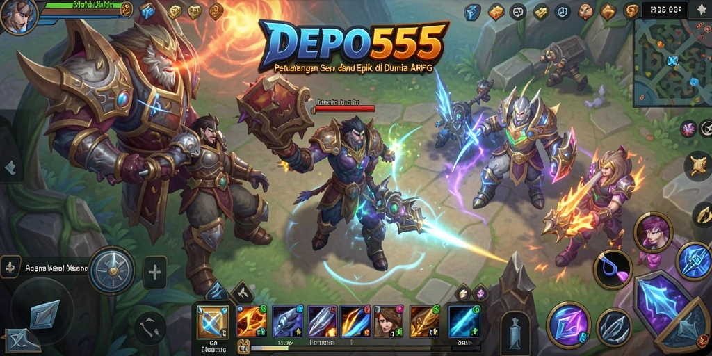 Gameplay DEPO555 yang seru dengan pertempuran epik.