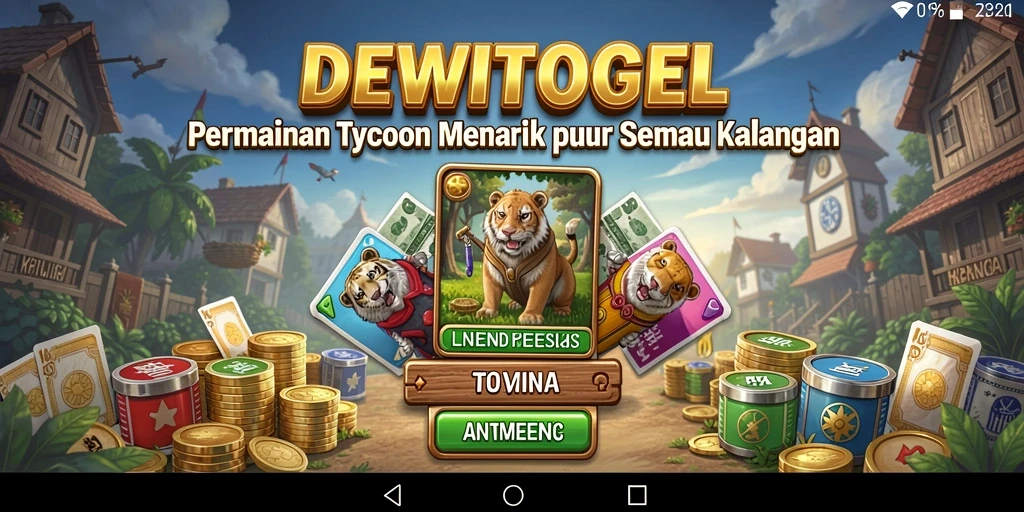 Screenshot menunjukkan gameplay DEWITOGEL dengan elemen Tycoon yang menarik.