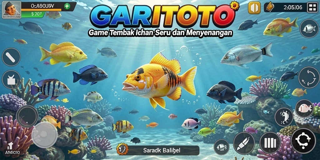 Screenshot GARITOTO menampilkan aksi memancing ikan yang seru.