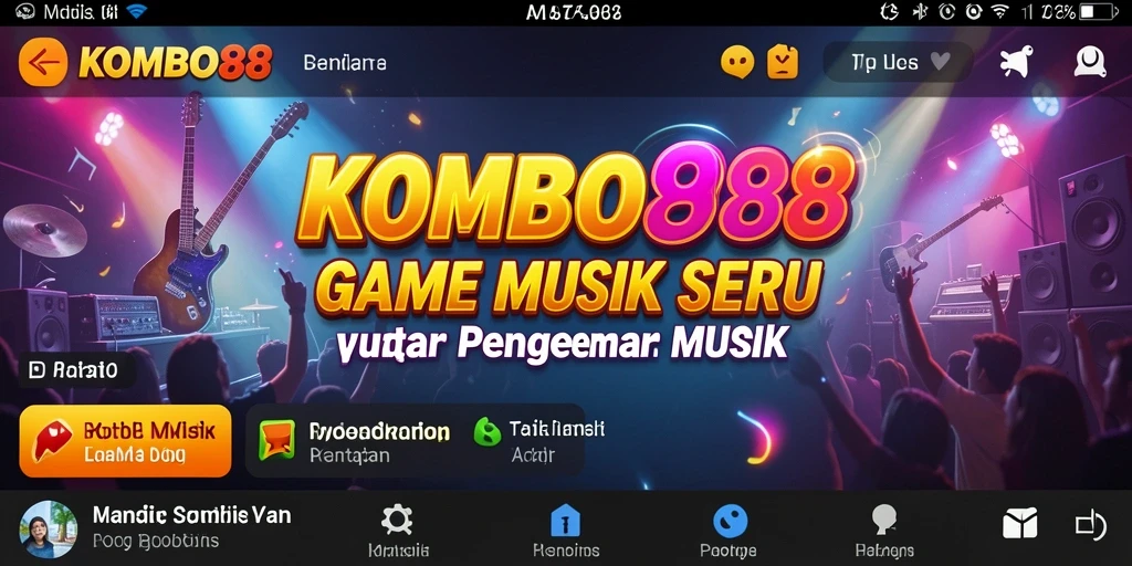 Tampilan gameplay seru dalam KOMBO88 yang penuh melodi.