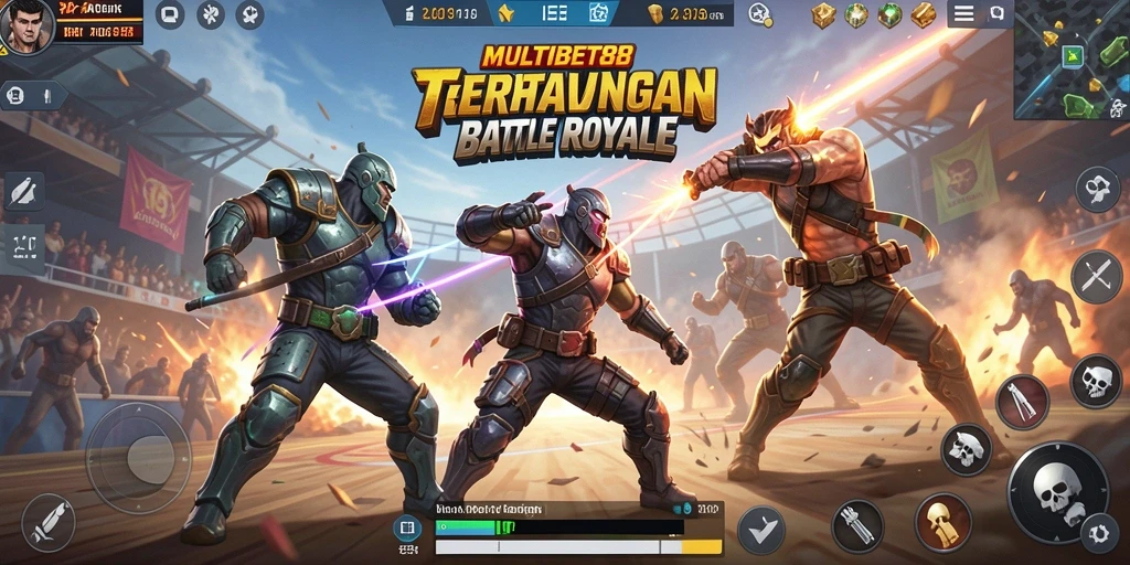 Gameplay seru dan mendebarkan di MULTIBET88 Battle Royale.