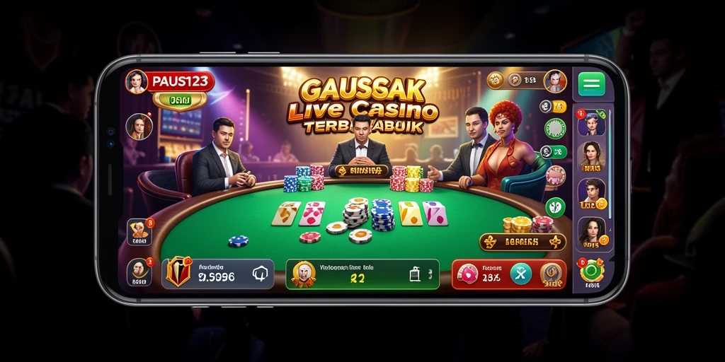 Tampilan gameplay Live Casino yang mendebarkan dalam PAUS123.