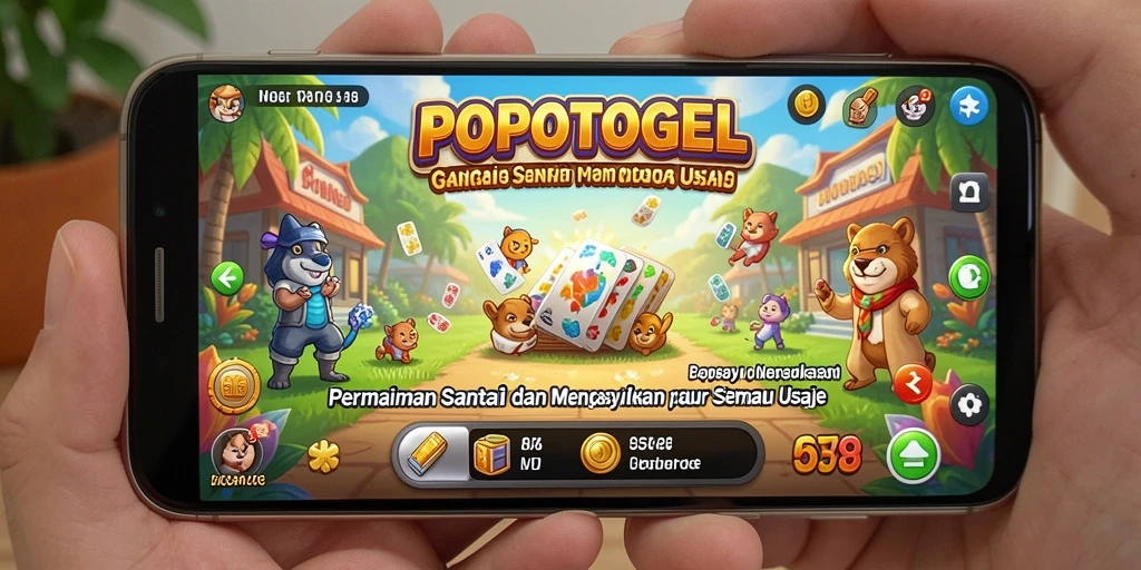 Screenshot gameplay POPOTOGEL yang cerah dan menarik.
