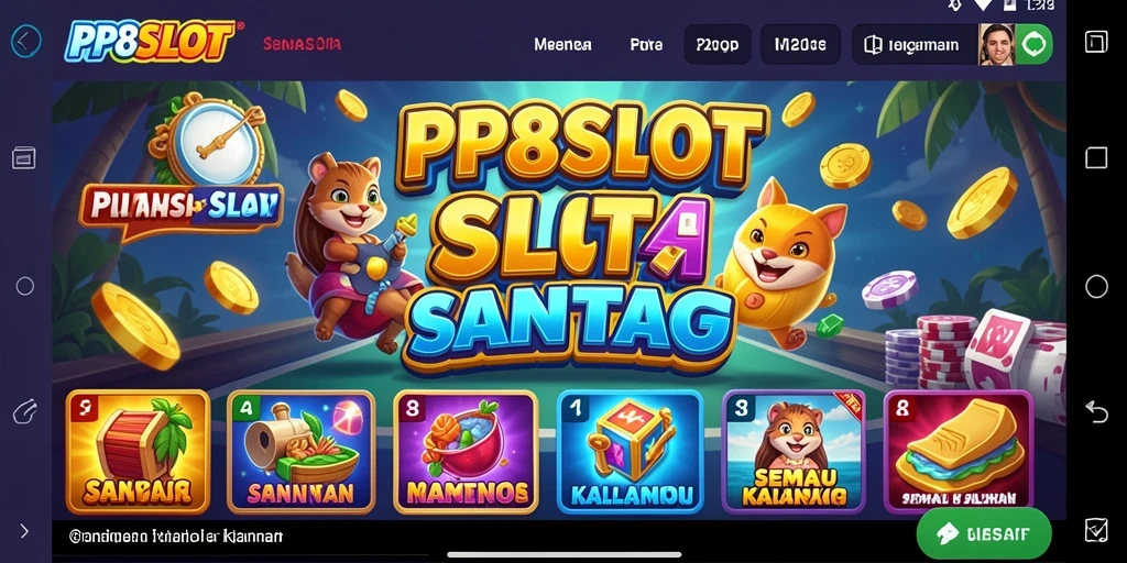 Tampilan gameplay menarik dari PP8SLOT dengan berbagai tema.