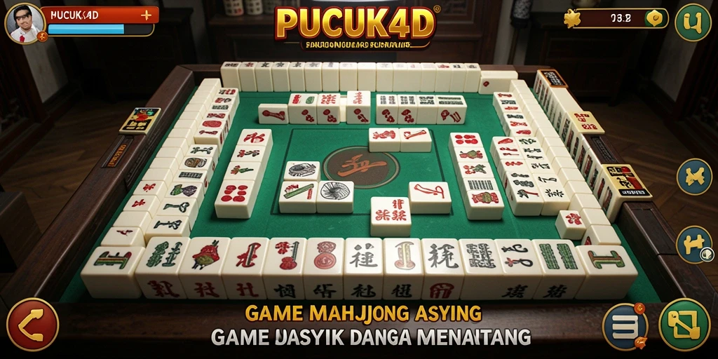 Tampilan gameplay PUCUK4D yang menarik di level Mahjong.