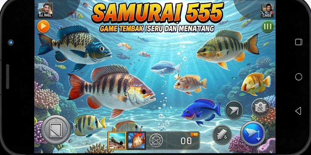 Tampilan gameplay menawan dari SAMURAI555 yang penuh aksi.