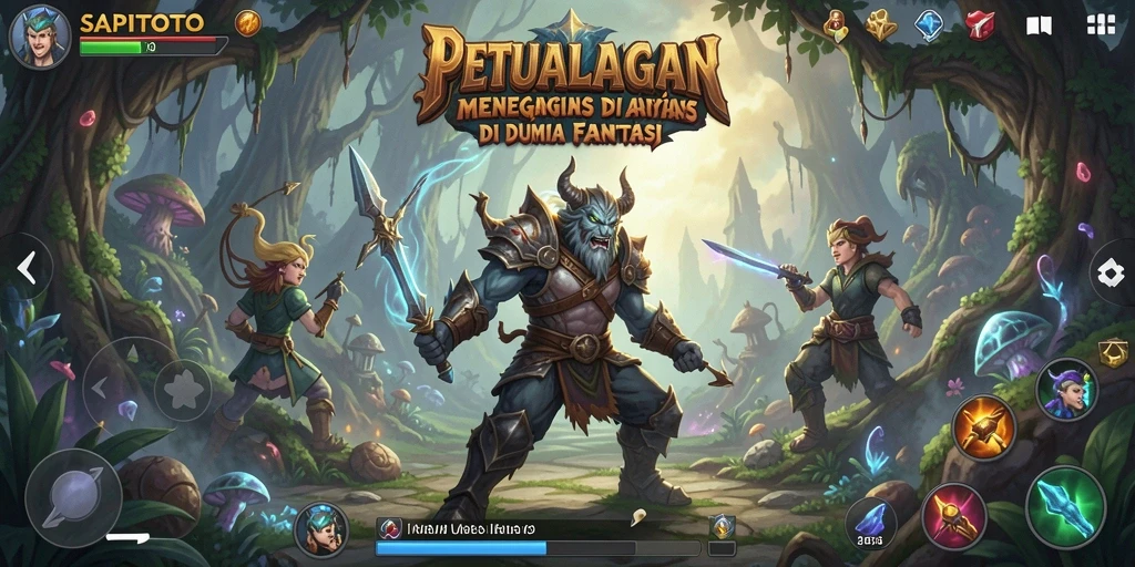 Screenshot gameplay SAPITOTO dengan suasana petualangan yang mengesankan.