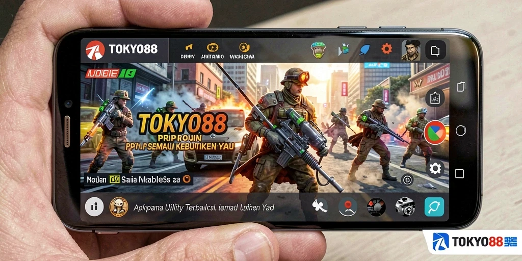 Tampilan utama TOKYO88 menampilkan antarmuka pengguna yang sederhana dan intuitif.